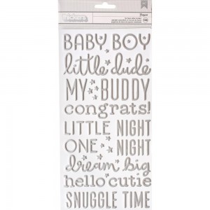 Надписи-наклейки Night Night Baby Boy Thickers Stickers 5.5"X11" 2/Pkg