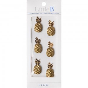Пластиковый объемный стикер ананас "Mini Stickers-Pineapple" от Little B, 1 штука