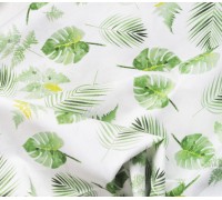 Ткань хлопок «Тропические листья», 33х80 см