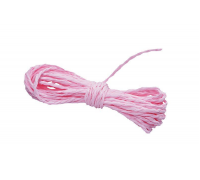 Бумажный крафт шнур розовый, 1 м