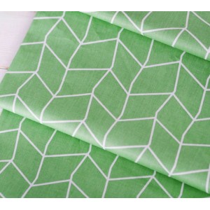 Ткань хлопок «Геометрический узор на зеленом», 33х80 см