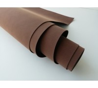 Переплётный кожзам замшевый, коричневый, 33х70 см